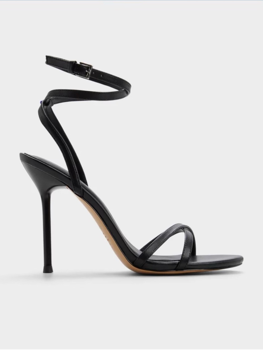 ALDO Manaelion Pillow Walk Black Strappy Stiletto Heels